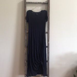 Short Sleeve Navy Maxi